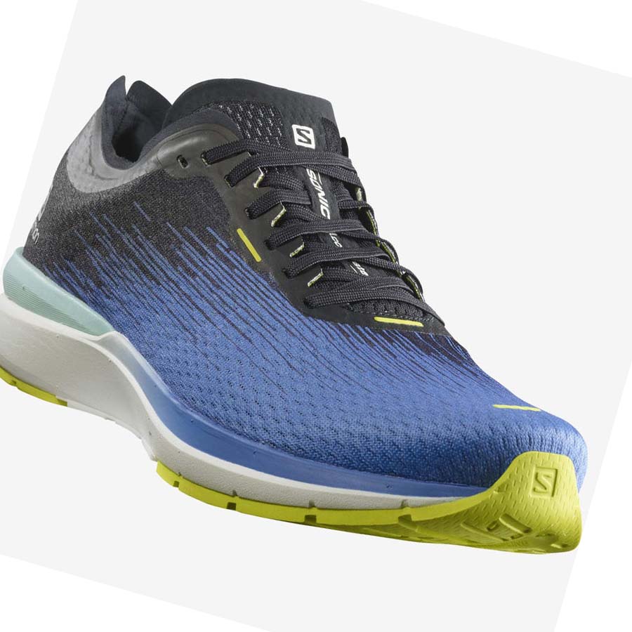 Salomon SONIC 4 Accelerate Futócipő Férfi Kék Fehér | HU 2146KOR